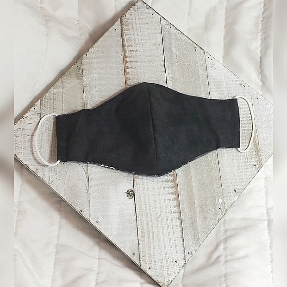 Motorcycle Black Orange Mask Reversible Triple Layer Filter NWT - Picture 3 of 3